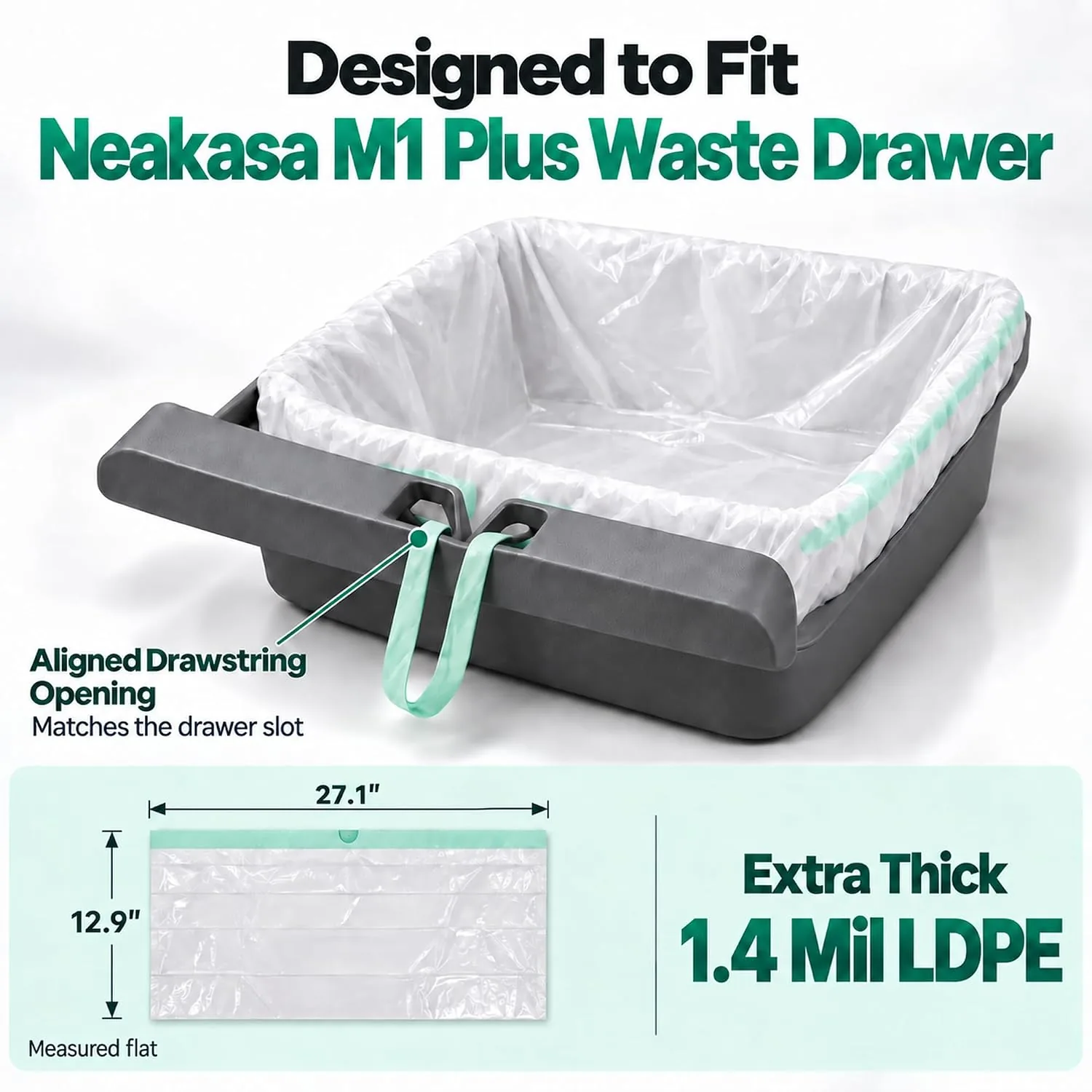 Cat Litter Box Liners & Refill Bags (Neakasa M1 Compatible) angle 2